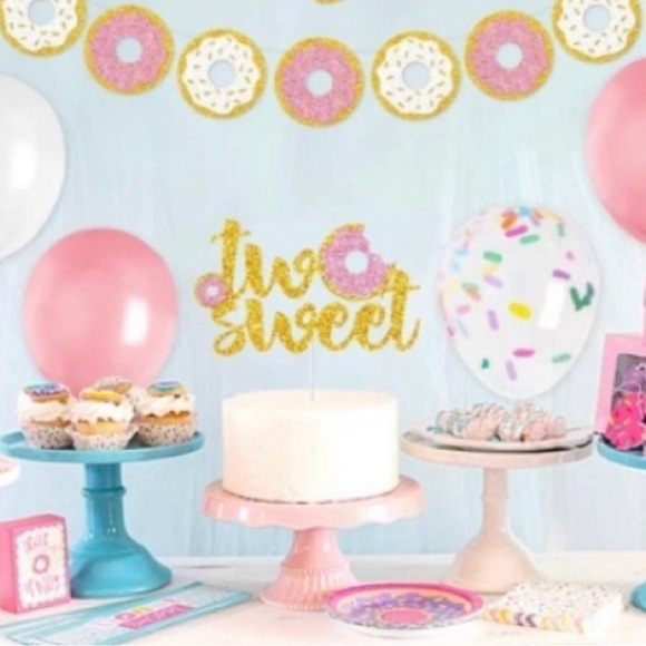 Two Sweet birthday party decorations Doughnuts - Picture 1 of 10